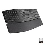 Logitech ERGO K860 kabellose ergonomische Tastatur – geteilte Tastatur,...