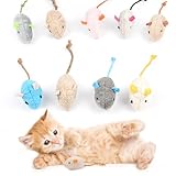 Adiwo Katzenspielzeug Maus, 9 Stück Plüsch Maus mit Katzenminze,...