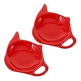 Hemobllo 2 Stück Keramik Teebeutelhalter Teekannenform Teebeutelablage...