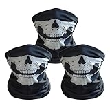 OVISEEN Skull-Muster Halstuch für Motorrad & Fahrrad, Atmungsaktives...