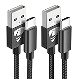 USB C Kabel, [2 Stück 2m] 3.1A Ladekabel USB C Nylon Typ C...