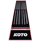 KOTO - Carpet Dartmatte Check Out Rot 285 x 60 cm, Hochwertige...