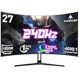 Amzfast Curved Gaming Monitor 27 Zoll, 240Hz(DP), FHD(1920x1080), sRGB...