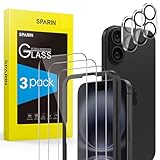 SPARIN für iPhone 16 Panzer Schutz Glas, 3+3 Stück Schutzfolie und...