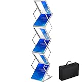 VEVOR Literaturständer, 6 Taschen, Pop-Up-Aluminium-Magazinständer,...