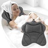 Badewannenkissen,Badekissen Für Badewanne,Kissen Badewanne 4D Mesh mit 6...