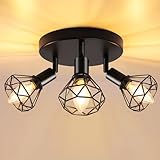 GeyouLux Deckenstrahler 3 Flammig Deckenlampe LED Deckenleuchte Schwenkbar...