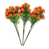 GLEAVI 3 Stück Simulierte Granatapfelpflanze Gefälschte Orangefarbene...