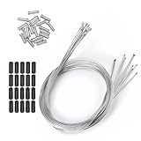 Peakpet 10 Stück Universal Schaltzug Fahrrad Seilzug mit Endkappen, Stahl...