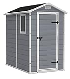 Keter Manor 4x6S Gartenhaus wetterfest 3.8m³, Kunststoff, Outdoor,...