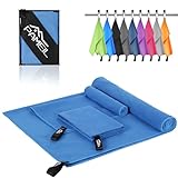 Pameil Mikrofaser Handtuch 3er Set - 160x80cm Groß Badetuch +2 Stück...