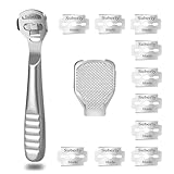Hornhaut Hobel Set, Fußpflege Set, Edelstahl Hornhautentferner mit 10...