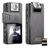 Hoestr Body Camera 3000 mAh, 1296P Body Cam mit IR Nachtsicht, 180°...