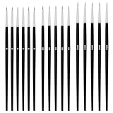 Prasacco 30 Stück Feine Pinsel Set, 3 Größen Modellbau Pinsel mit Feiner...