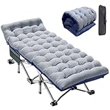 Meulbaty Camping Bett mit Matratze, Max Load 200KG Folding Camp Cot...