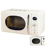 Mikrowelle 20L Retro Vintage Design 6 Stufen LED Display Timer bis 95 Min...