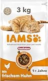 IAMS Indoor Katzenfutter trocken mit Huhn - Trockenfutter für Hauskatzen...