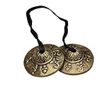 Dharma Store Tingsha, tibetische Handzimbeln, klein, verziert mit dem...