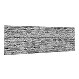 IDMarket - Sichtschutz, blickdicht, 1,8 x 10 m, Motiv Stein, Grau, 160...