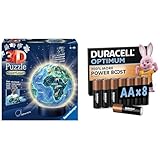 Ravensburger 3D Puzzle-Ball Erde LED Nachtlicht, 6+ Jahre, & Duracell...
