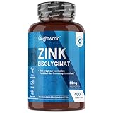 Zink Bisglycinat - 400 Tabletten mit Zinc - Vegan & 1+ Jahr Vorrat - Zink...