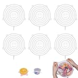 Silikondeckel, 6 Stück Silikondeckels Dehnbar, 9cm...