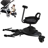 Universelles Buggy Board mit Sitz für Alle Kinderwagen, 2-in-1 Trittbrett...