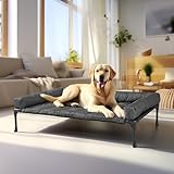 Veehoo Outdoor Hundeliege erhöht, Hundebett Erhöht mit abnehmbarem...