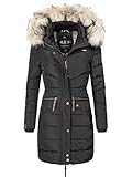 Navahoo Damen Winter Steppmantel Paula Schwarz Gr. S