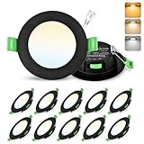 GeyouLux Einbaustrahler LED, 75-90mm Lochmaß 8W 800LM LED Einbaustrahler...