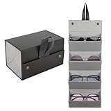 CTDMJ Brillenorganizer für 4 Brillen Faltbarer Brille Aufbewahrungsbox...