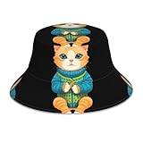 WHJSSF Reflektierender Fischerhut, Kätzchen, Strickmuster für Damen und...