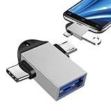 2 in 1 OTG-Adapter, USB 3.0 auf USB und Typ-C-Adapter | U Card Disk Reader...