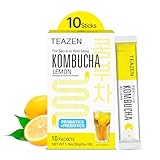TEAZEN - Zitronen Kombucha Instant Probiotisches Teegetränk - 10 Beutel -...