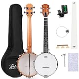 Banjolelele, Sapele Travel Banjolele 26 Zoll 4 Saiten Lotmusic Remo...