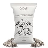 GiDeli Sonnenblumenkerne Gestreift 25kg - Vogelfutter Ganzjährig -...
