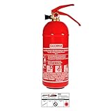 Gloria 1kg Pulver-Autofeuerlöscher - PDE 1 GA - mit Manometer - mit...