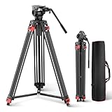NEEWER Basic 74“ Videostativ mit Fluidkopf [Basisversion], Metall...
