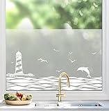 dktie Fensterfolie Blickdicht Sichtschutzfolie Fenster Milchglasfolie...