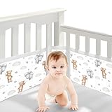 Bizcasa Bettumrandung Babybett,2 Stück Bettumrandung Nestchen Breathable...