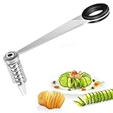 Galenecx Piranha Spiral Cutter, Spiralschneider Edelstahl, Kartoffel...