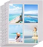 100 Stück Fotohüllen DIN A4,Transparent Postkartenhüllen, 4 Fach Geteilt...