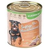 Lecker.Pet® 18 x 800 g Gino's Saftige Fleischmahlzeit mit Huhn &...