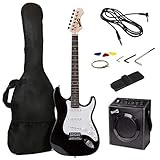 RockJam Full Size Electric Guitar Kit with 10-Watt Guitar Amp, Lessons,...