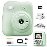 CAMCLID Kinderkamera Sofortbildkamera, 1080P Sofortbildkamera Kinder mit...