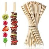 JIYIN 20cm Grillstäbchen, 100 Stück lang Bambusspieße Bambus-Spieße...