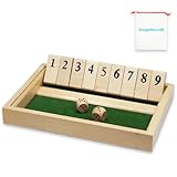 Shut The Box Spiel 2-Spieler, Holz Brettspiel Holz Mathematik Traditional...