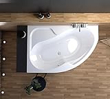 ECOLAM Eckbadewanne Badewanne Acrylwanne WELA + Ablaufgarnitur Füße...