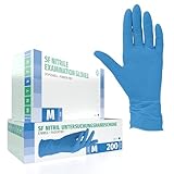 SF Nitrilhandschuhe M Blau – 200 Stück Einweghandschuhe,...
