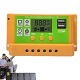 Duvcoywae Solar Laderegler | 30A Wechselrichter Mit LCD Display,Doppel USB...